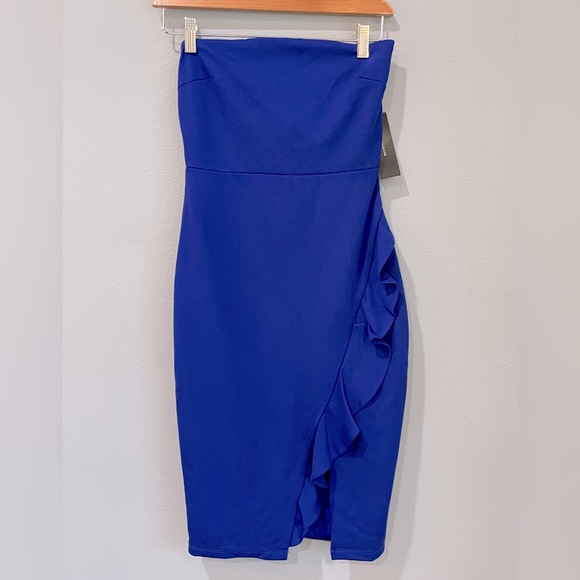 Lulus Dresses & Skirts - Lulus Cobalt Blue Strapless Bodycon Dress (S) - NWT